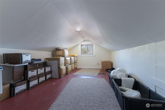 bonus room featuring lofted ceiling