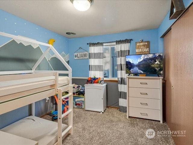 view of carpeted bedroom