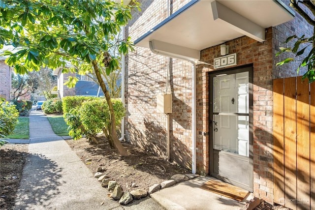 view of doorway to property