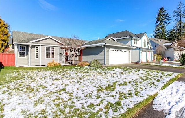 ranch-style home with a garage