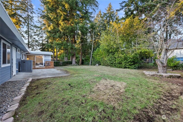 view of yard featuring a patio