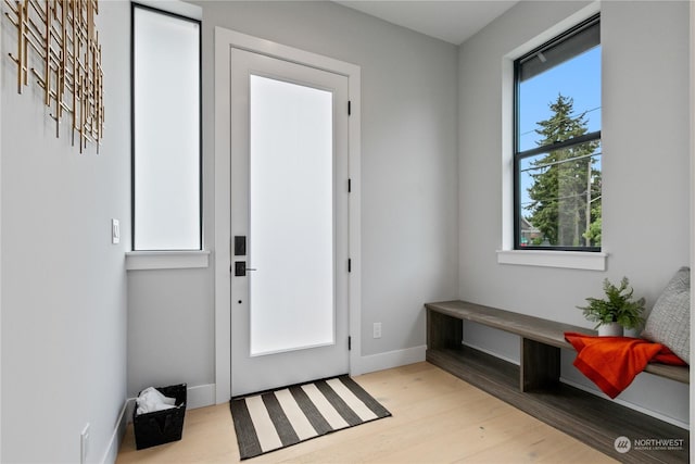 interior space featuring light wood-type flooring