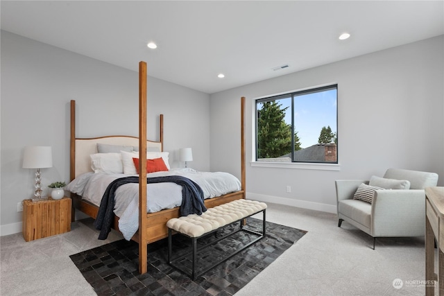 bedroom with carpet floors