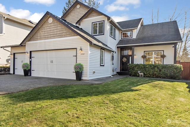 view of front of house featuring a front lawn