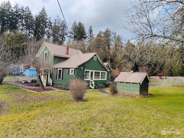 exterior space with a lawn