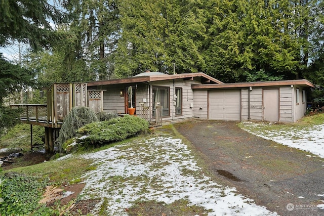 view of front of house featuring a garage