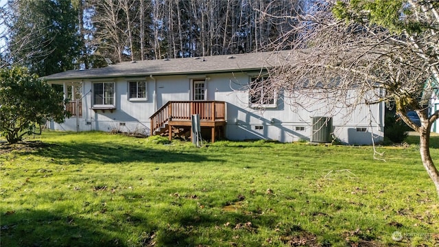 back of house featuring a yard