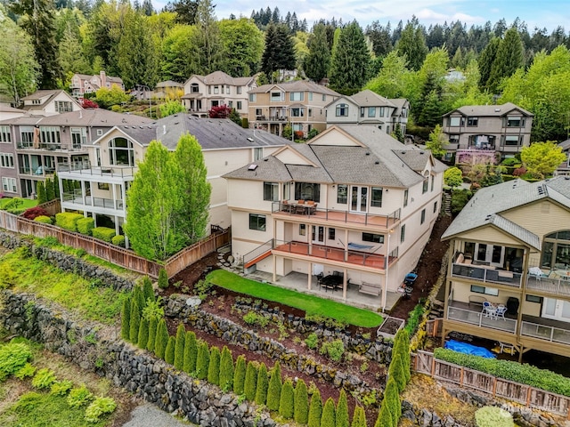 aerial view featuring a residential view