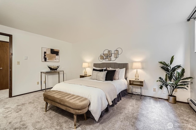 bedroom featuring carpet