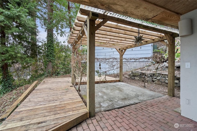 view of patio / terrace with a pergola