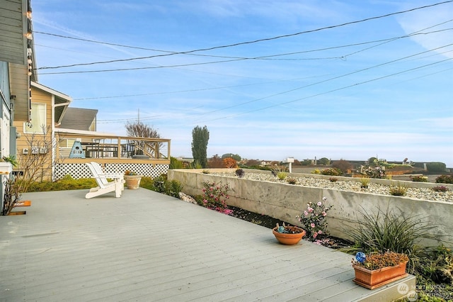 view of wooden deck