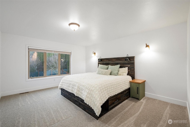 view of carpeted bedroom