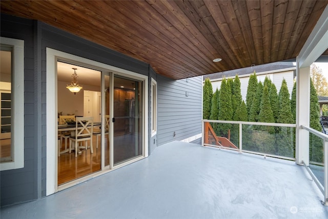 view of patio / terrace with a balcony