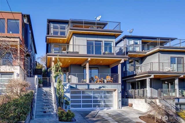 modern home with a garage