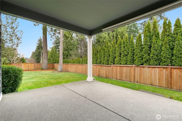 view of patio / terrace with a fenced backyard