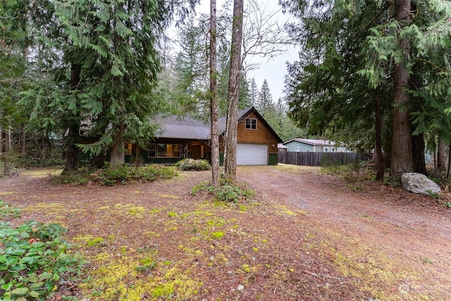 view of front of home featuring a garage