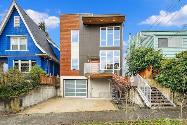 view of front of home featuring a garage