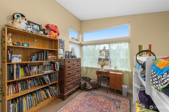 home office featuring carpet