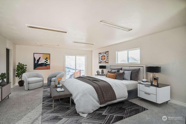 view of carpeted bedroom