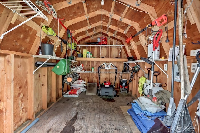 view of storage room