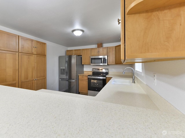 kitchen with appliances with stainless steel finishes and sink