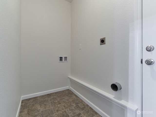 washroom featuring hookup for a washing machine and electric dryer hookup