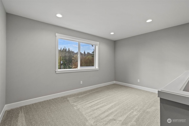 view of carpeted spare room