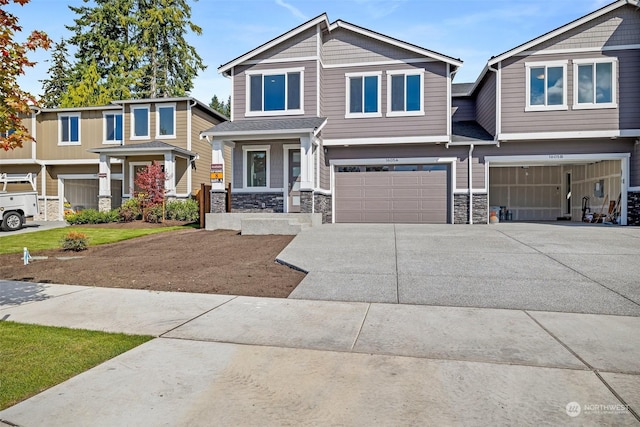 view of front facade with a garage