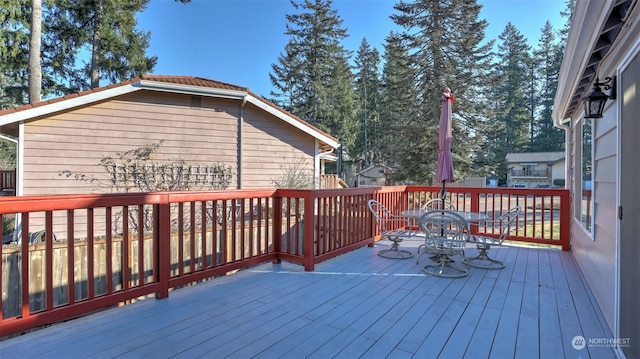 view of wooden terrace