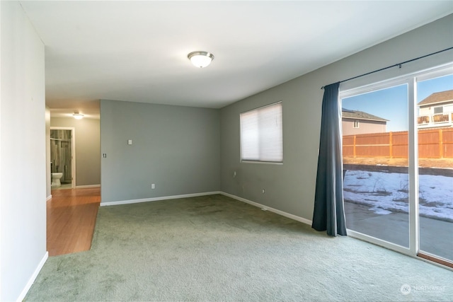 view of carpeted spare room