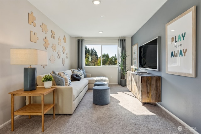 view of carpeted living room