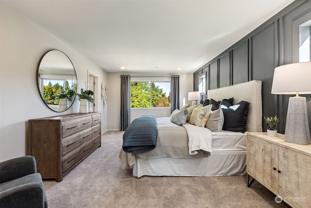 view of carpeted bedroom