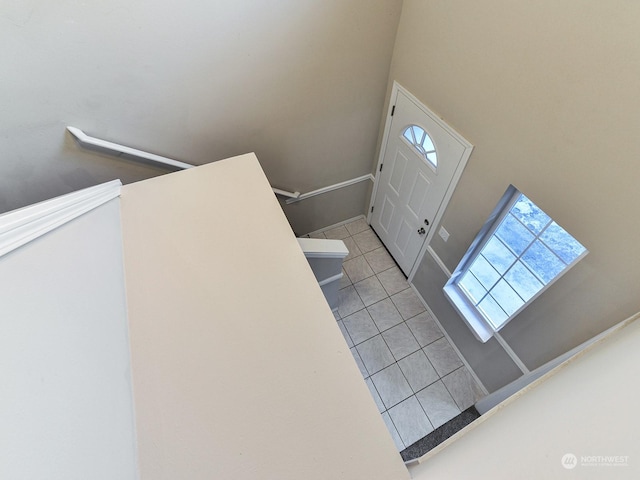 view of tiled entrance foyer