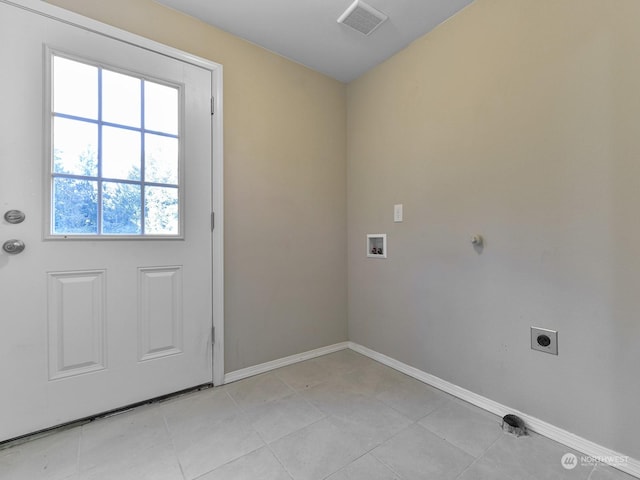 washroom featuring gas dryer hookup, washer hookup, and electric dryer hookup