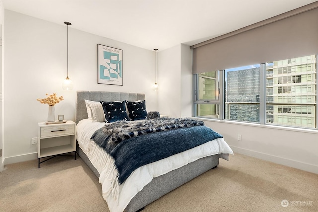 view of carpeted bedroom