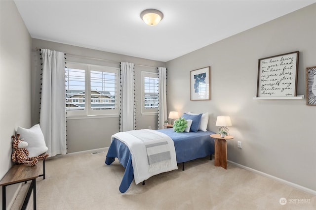 view of carpeted bedroom