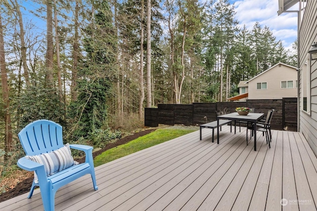 view of wooden deck