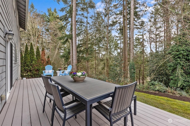 view of wooden deck