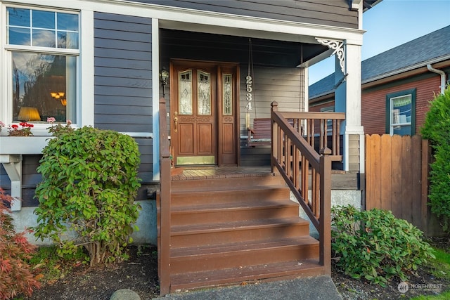 view of entrance to property