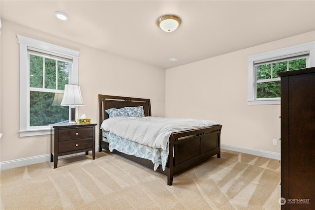 view of carpeted bedroom