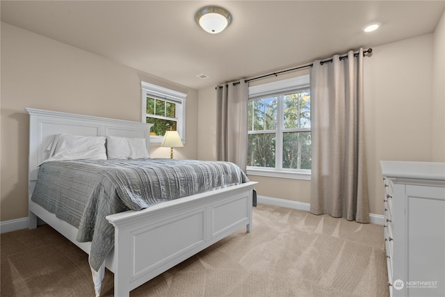 view of carpeted bedroom