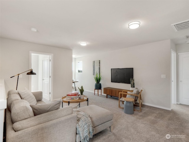 view of carpeted living room