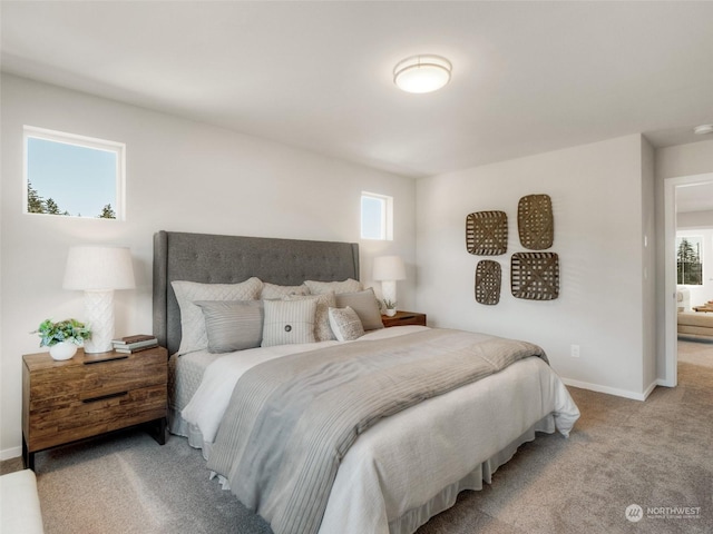 view of carpeted bedroom