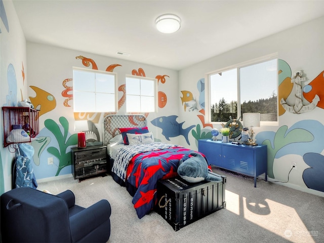 view of carpeted bedroom