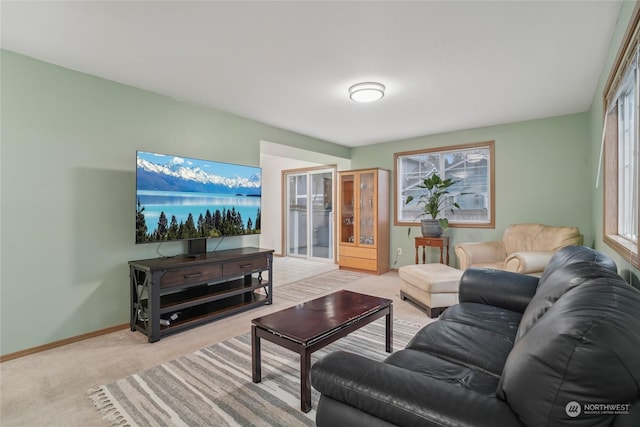 view of carpeted living room