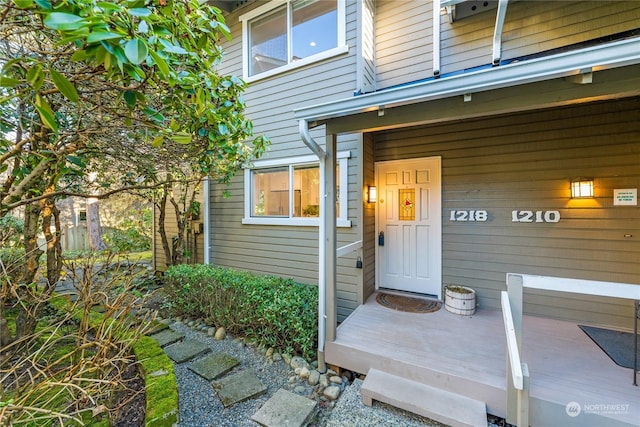 view of doorway to property