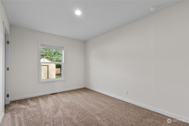 view of carpeted empty room