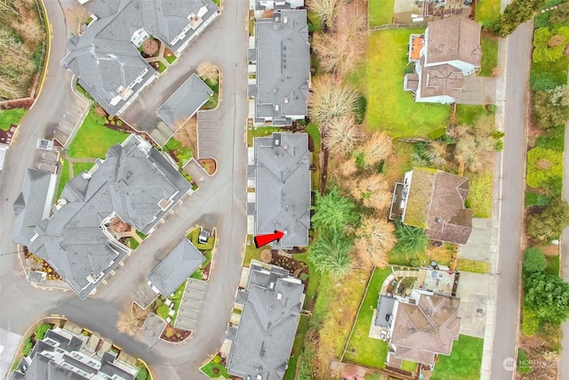 drone / aerial view featuring a residential view