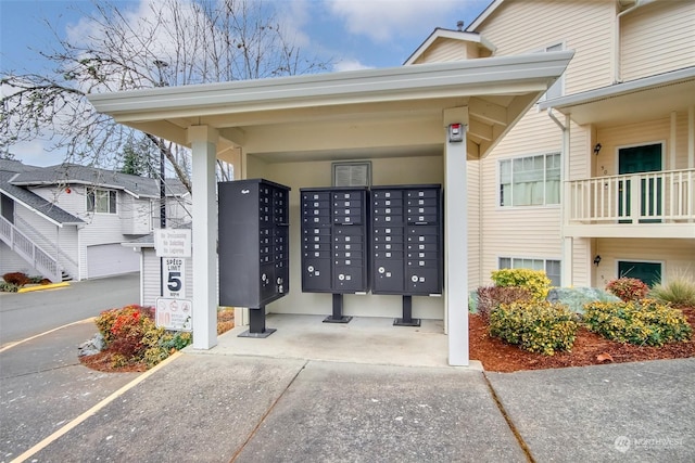 view of community featuring mail boxes