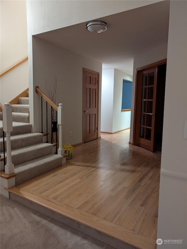 foyer featuring wood-type flooring